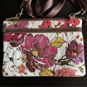 Danny K. Floral Shoulder/Crossbody Bag